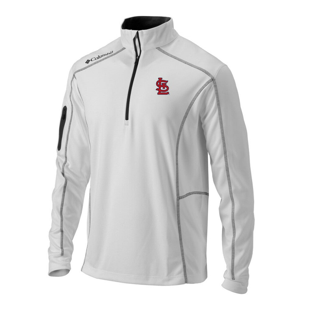 St. Louis Cardinals Columbia Omni-Wick Shotgun Quarter-Zip Pullover - White Pullover