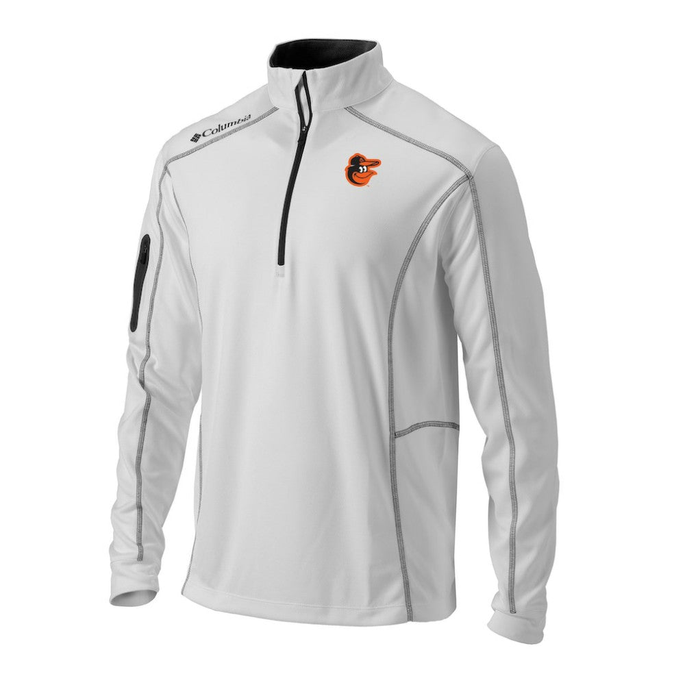 Baltimore Orioles Columbia Omni-Wick Shotgun Quarter-Zip Pullover - White Pullover