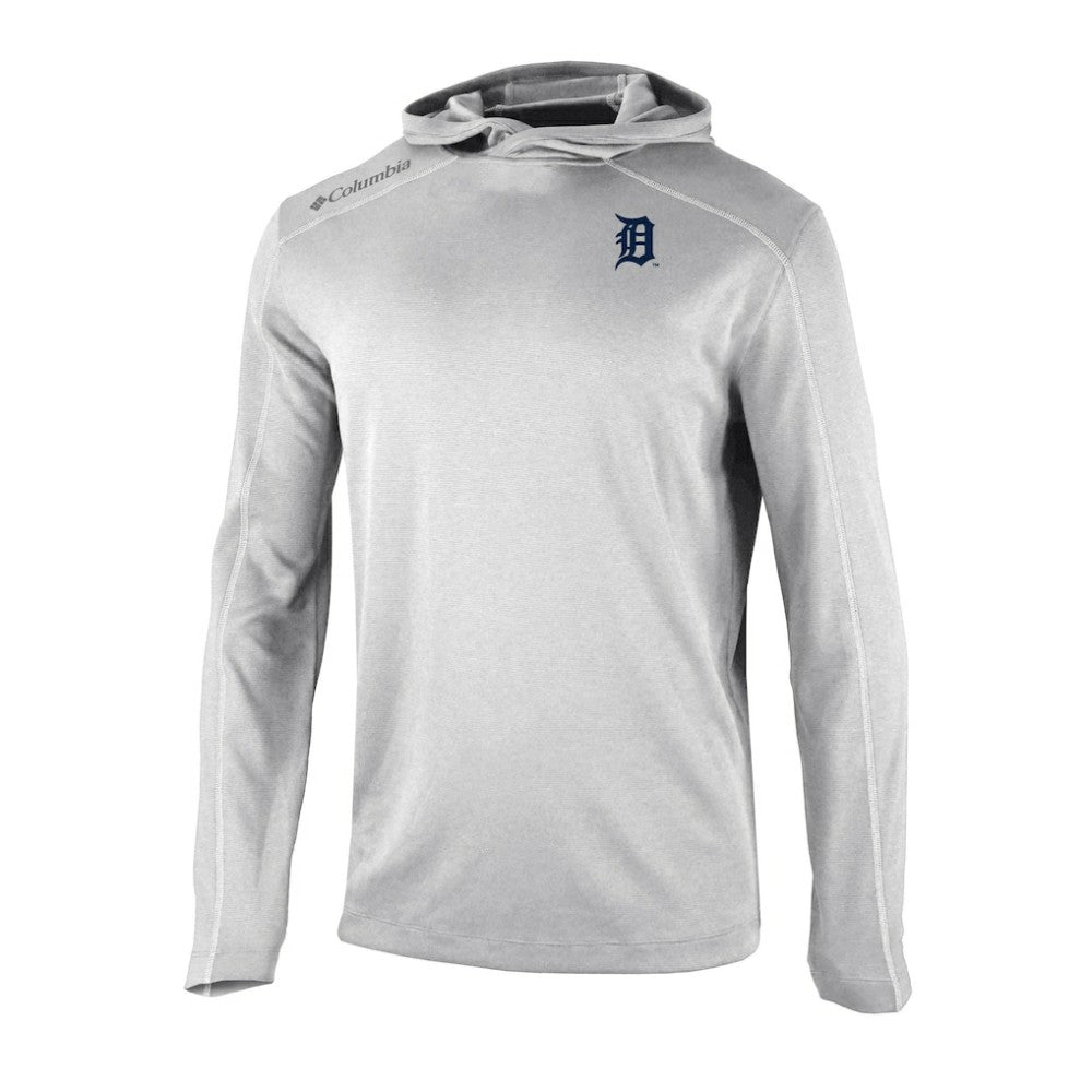 Detroit Tigers Columbia Omni-Wick Shotgun Pullover Hoodie - Gray Hoodies