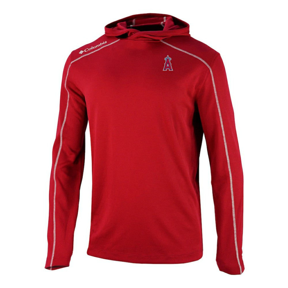 Los Angeles Angels Columbia Omni-Wick Shotgun Pullover Hoodie - Red Hoodies