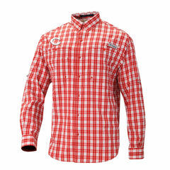 Cincinnati Reds Columbia Super Tamiami Omni-Shade Long Sleeve Button-Down Shirt - Red