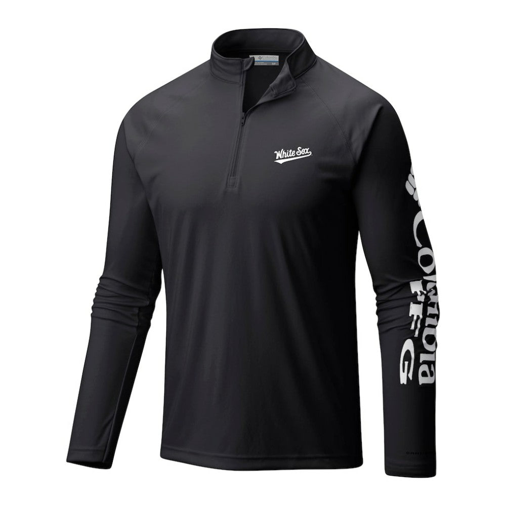 Chicago White Sox Columbia Terminal Tackle Omni-Wick Raglan Quarter-Zip Pullover - Black Pullover