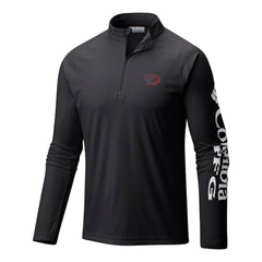 Arizona Diamondbacks Columbia Terminal Tackle Omni-Wick Raglan Quarter-Zip Pullover - Black Pullover