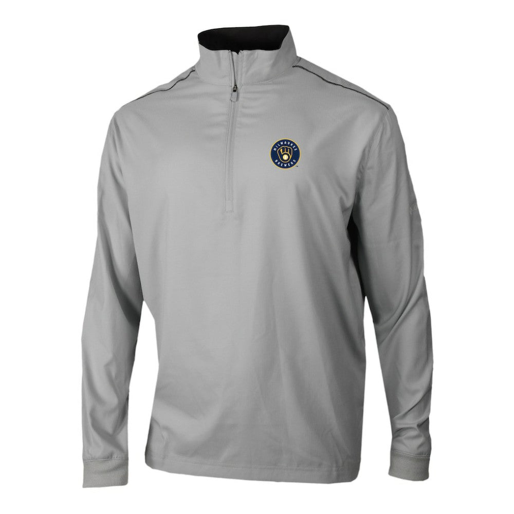Milwaukee Brewers Columbia Omni-Wick Bogey's Paradise Quarter-Zip Pullover - Gray Pullover
