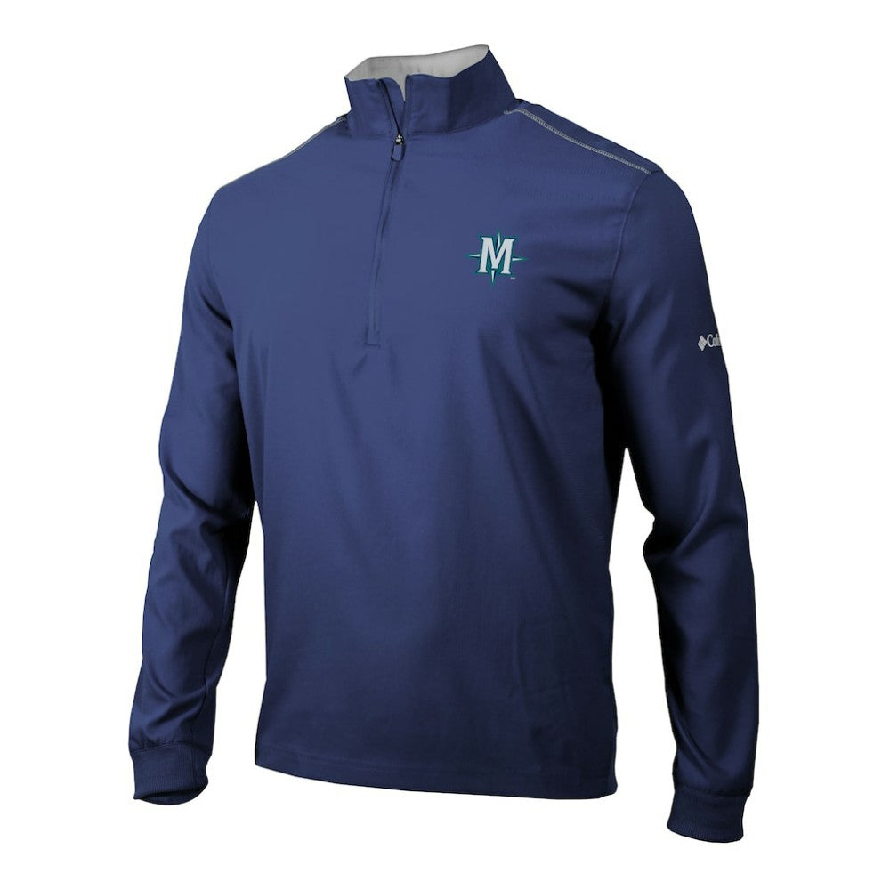 Seattle Mariners Columbia Omni-Wick Bogey's Paradise Quarter-Zip Pullover - Navy Pullover