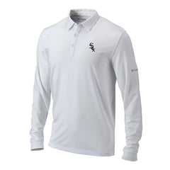 Chicago White Sox Columbia Omni-Wick Pin High Long Sleeve Polo - White
