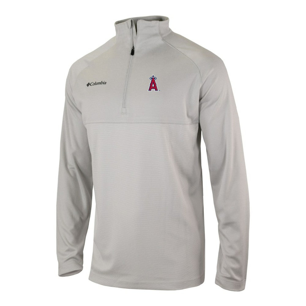 Los Angeles Angels Columbia Omni-Wick Raglan Rockin' It Quarter-Zip Pullover - Gray Pullover