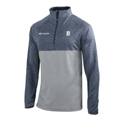 Detroit Tigers Columbia Omni-Wick Raglan Rockin' It Quarter-Zip Pullover - Navy Pullover