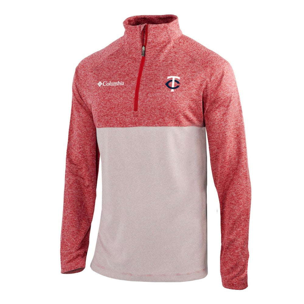 Minnesota Twins Columbia Omni-Wick Raglan Rockin' It Quarter-Zip Pullover - Red Pullover