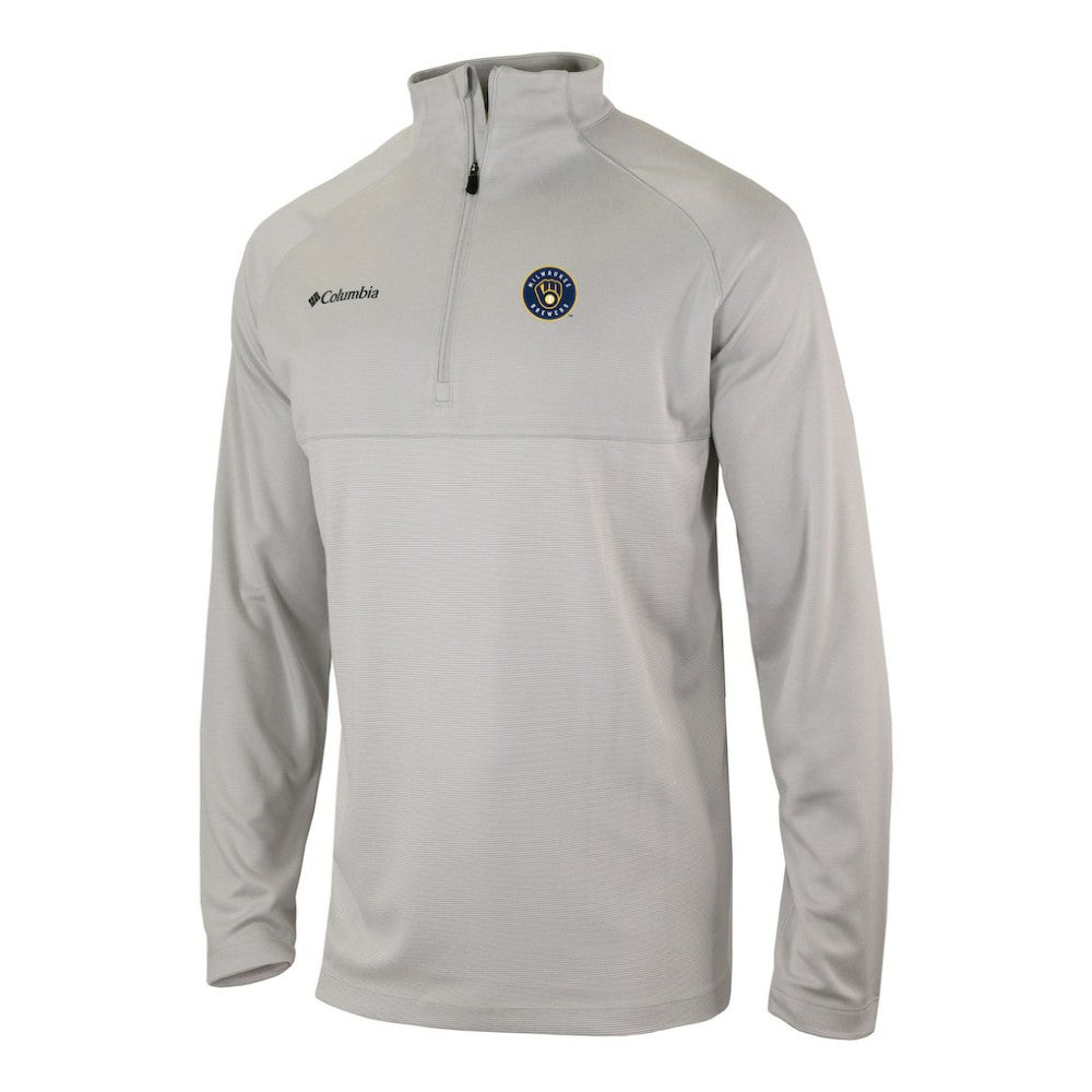 Milwaukee Brewers Columbia Omni-Wick Raglan Rockin' It Quarter-Zip Pullover - Gray Pullover