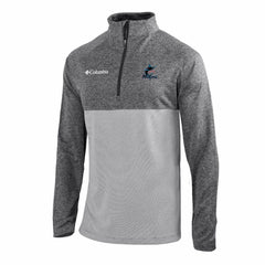 Miami Marlins Columbia Omni-Wick Raglan Rockin' It Quarter-Zip Pullover - Gray Pullover