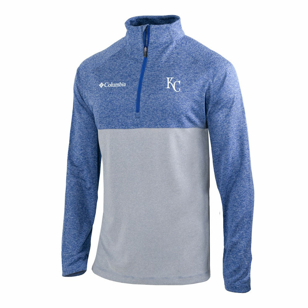 Kansas City Royals Columbia Omni-Wick Raglan Rockin' It Quarter-Zip Pullover - Royal Pullover