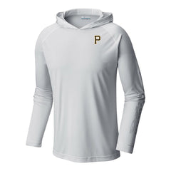 Pittsburgh Pirates Columbia Terminal Tackle Omni-Shade Pullover Hoodie - Gray Hoodies