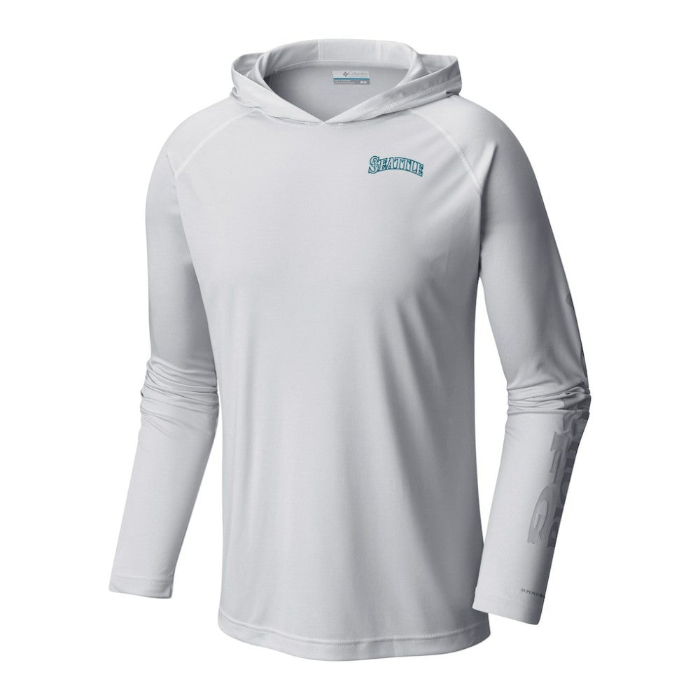Seattle Mariners Columbia Terminal Tackle Omni-Shade Pullover Hoodie - White Hoodies