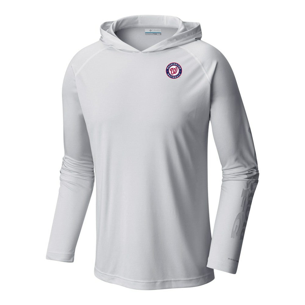 Washington Nationals Columbia Terminal Tackle Omni-Shade Pullover Hoodie - White Hoodies