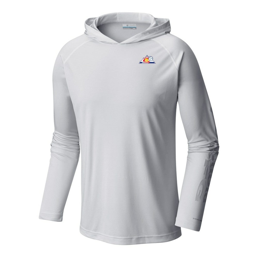 Colorado Rockies Columbia Terminal Tackle Omni-Shade Pullover Hoodie - White Hoodies