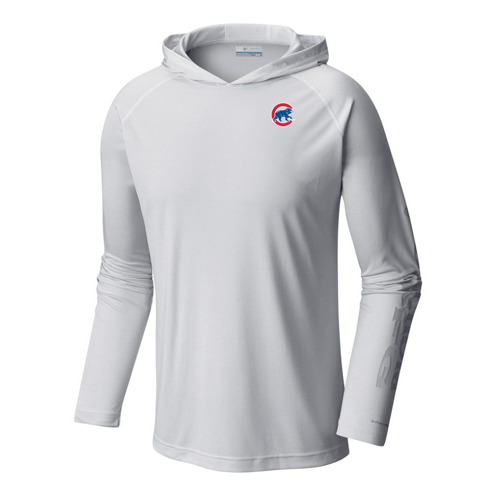 Chicago Cubs Columbia Terminal Tackle Omni-Shade Pullover Hoodie - White Hoodies