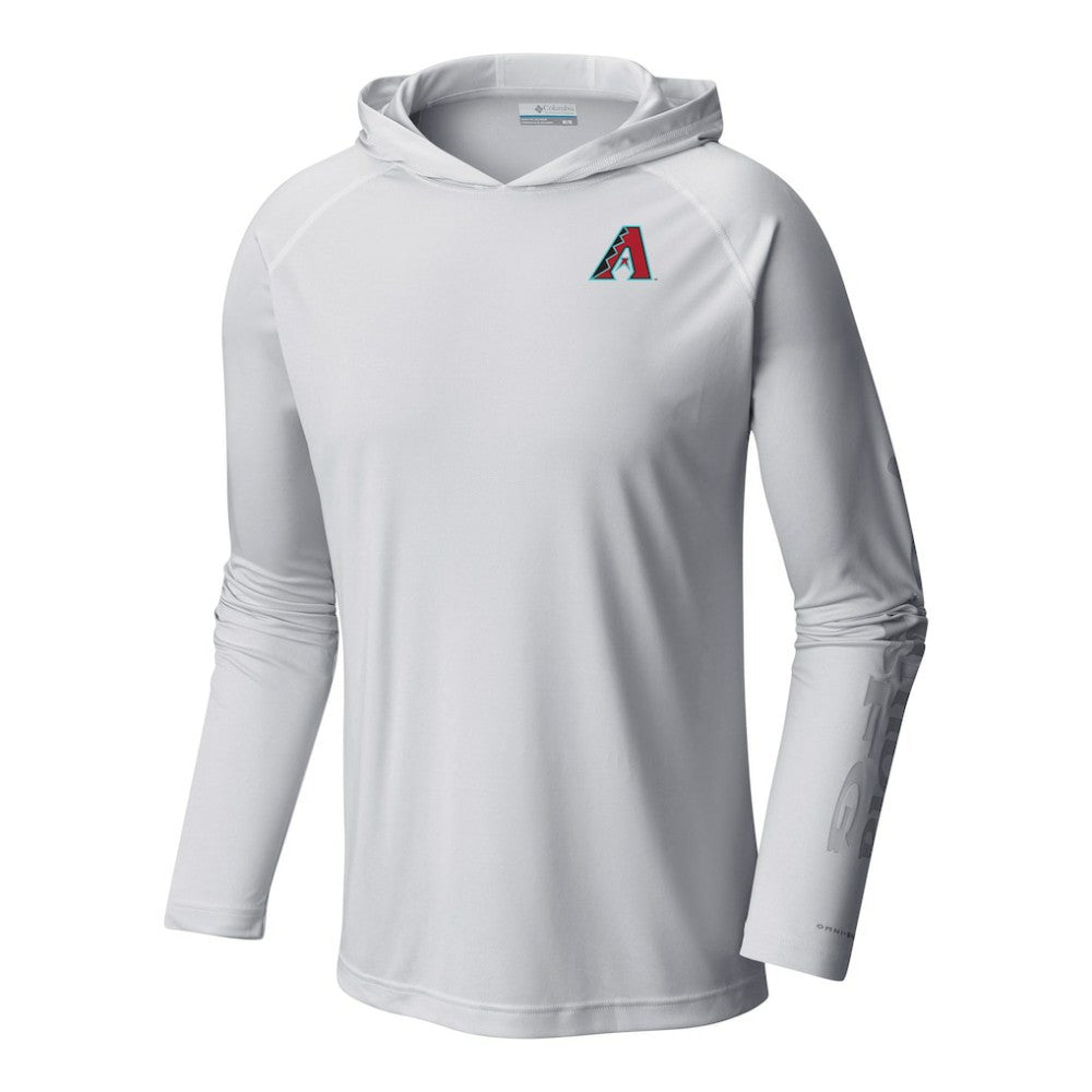 Arizona Diamondbacks Columbia Terminal Tackle Omni-Shade Pullover Hoodie - White Hoodies