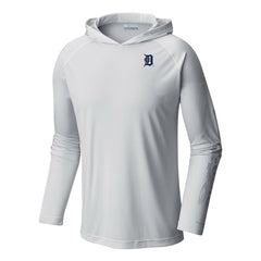 Detroit Tigers Columbia Terminal Tackle Omni-Shade Pullover Hoodie - White Hoodies