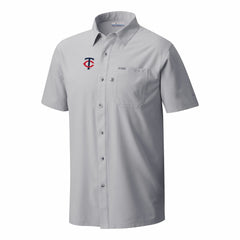 Minnesota Twins Columbia Slack Tide Omni-Wick Button-Up Camp Shirt - Gray