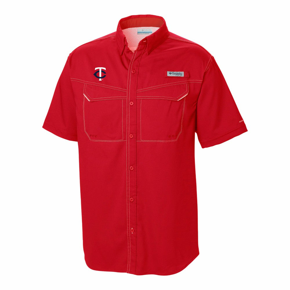 Minnesota Twins Columbia Omni-Wick Low Drag Offshore Button-Up Shirt - Red