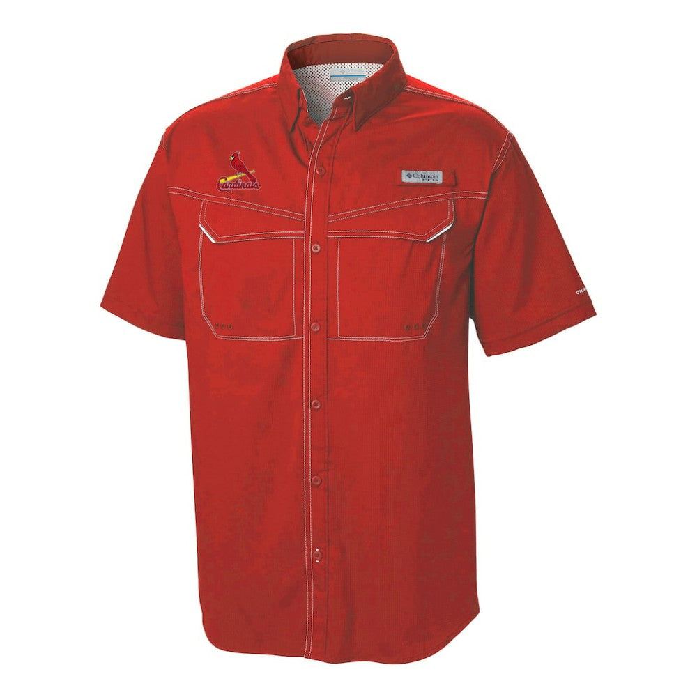 St. Louis Cardinals Columbia Omni-Wick Low Drag Offshore Button-Up Shirt - Red