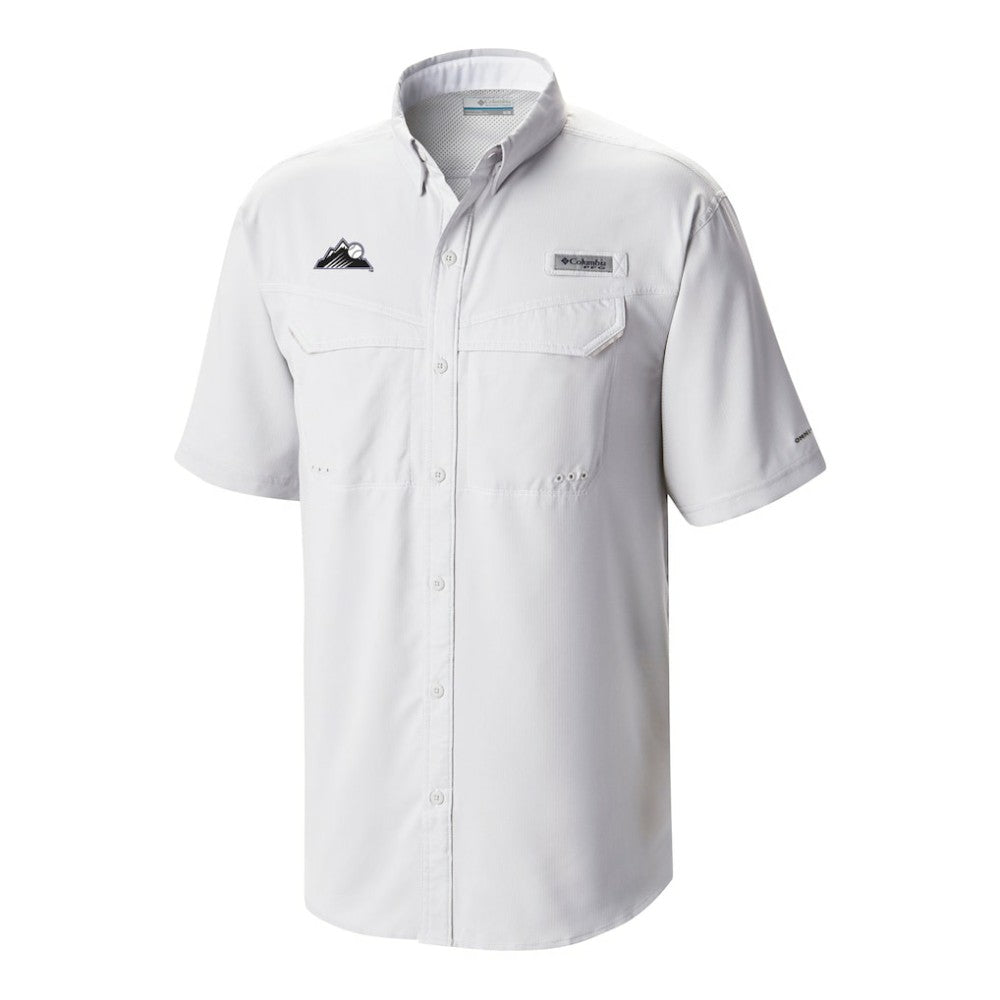 Colorado Rockies Columbia Omni-Wick Low Drag Offshore Button-Up Shirt - White