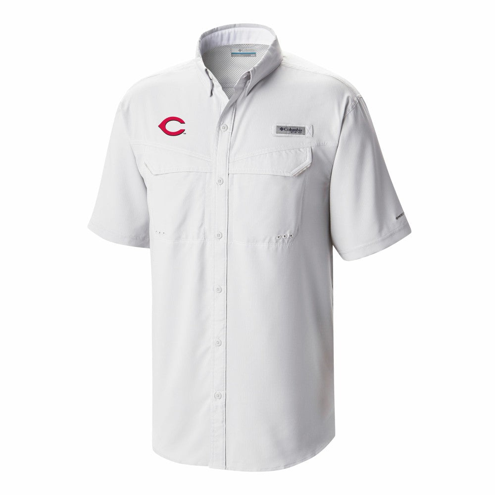 Cincinnati Reds Columbia Omni-Wick Low Drag Offshore Button-Up Shirt - White