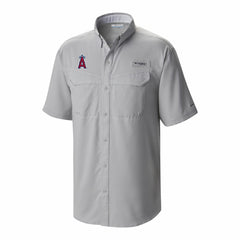 Los Angeles Angels Columbia Omni-Wick Low Drag Offshore Button-Up Shirt - Gray