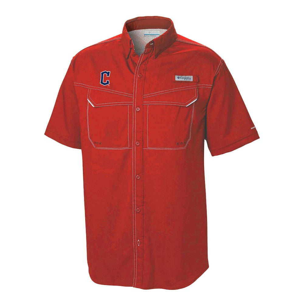 Cleveland Guardians Columbia Omni-Wick Low Drag Offshore Button-Up Shirt - Red