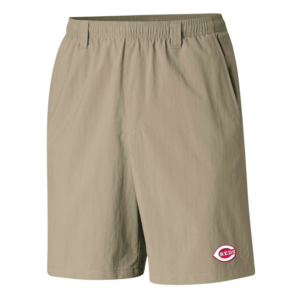 Cincinnati Reds Columbia PFG Backcast III Water Shorts - Tan Shorts