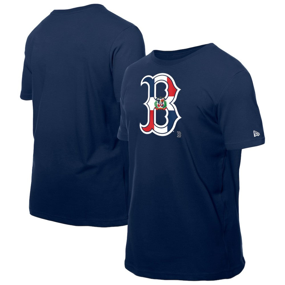 Boston Red Sox New Era Dominican Republic Flag Logo T-Shirt - Navy T-shirts