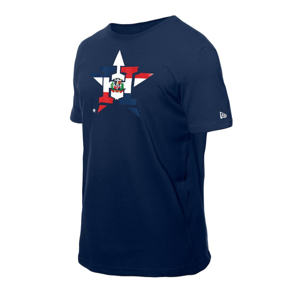 Houston Astros New Era Dominican Republic Flag Logo T-Shirt - Navy T-shirts