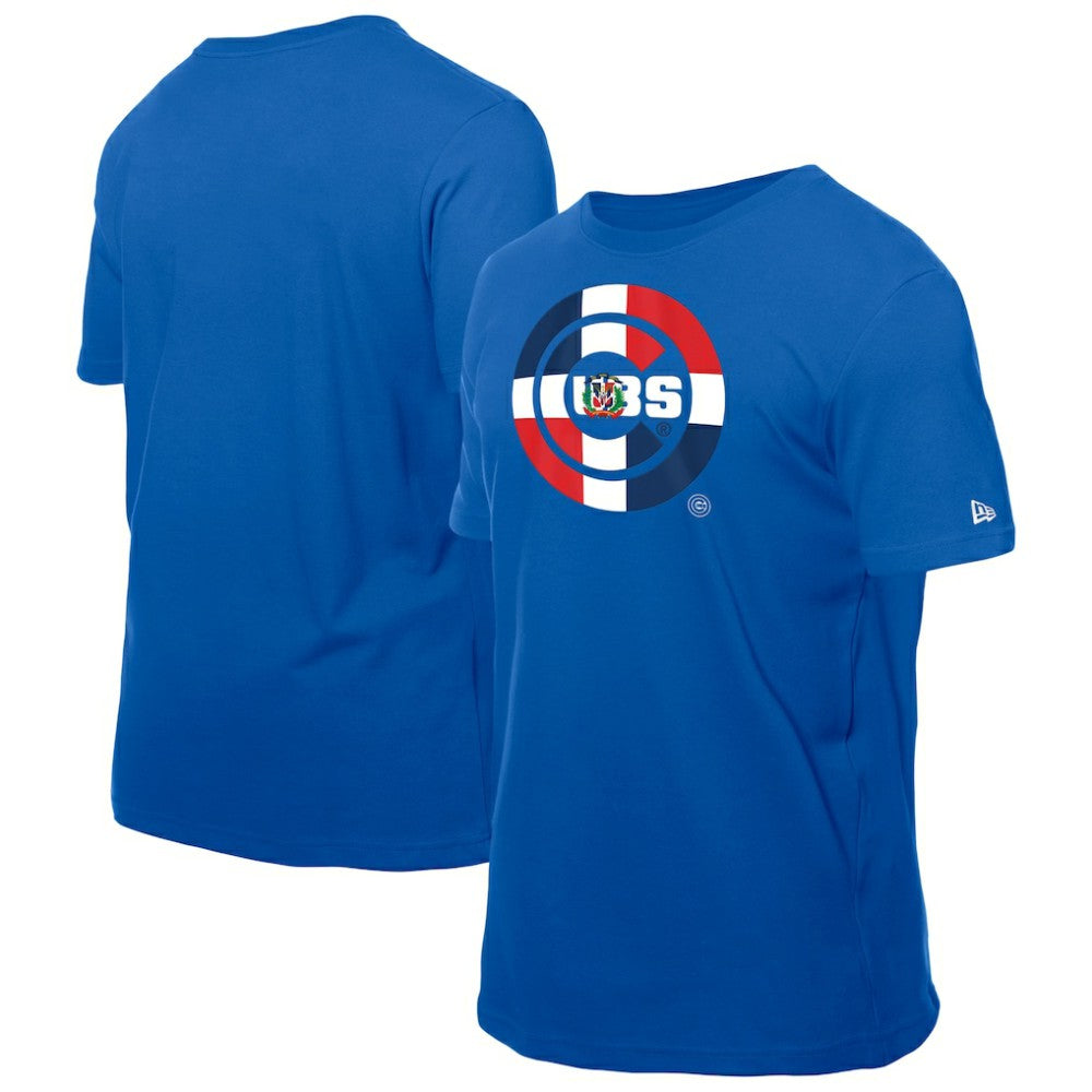 Chicago Cubs New Era Dominican Republic Flag Logo T-Shirt - Royal T-shirts
