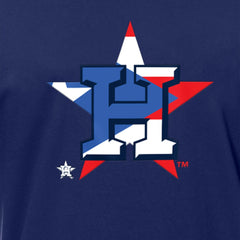 Houston Astros New Era Puerto Rican Flag Logo T-Shirt - Navy T-shirts