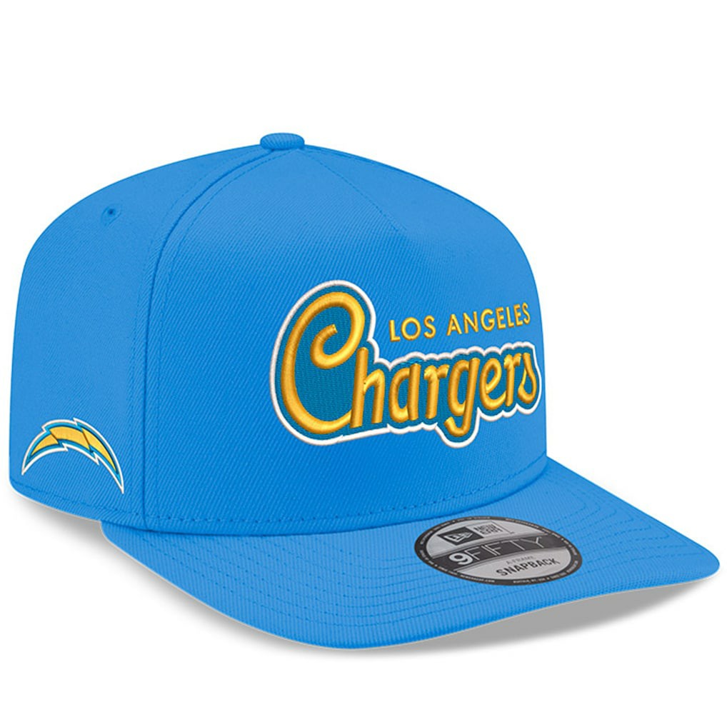 Los Angeles Chargers New Era Charger Power A-Frame 9FIFTY Snapback Hat - Powder Blue Hats