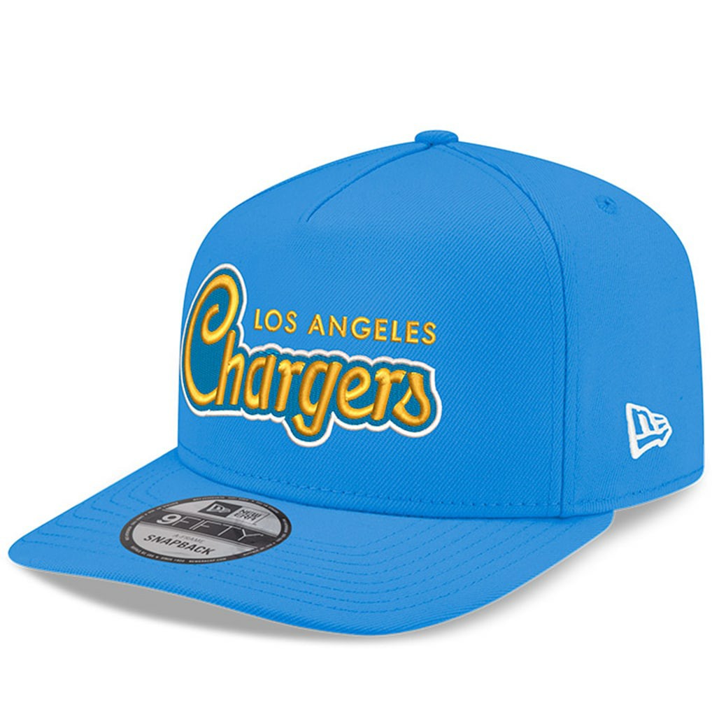 Los Angeles Chargers New Era Charger Power A-Frame 9FIFTY Snapback Hat - Powder Blue Hats