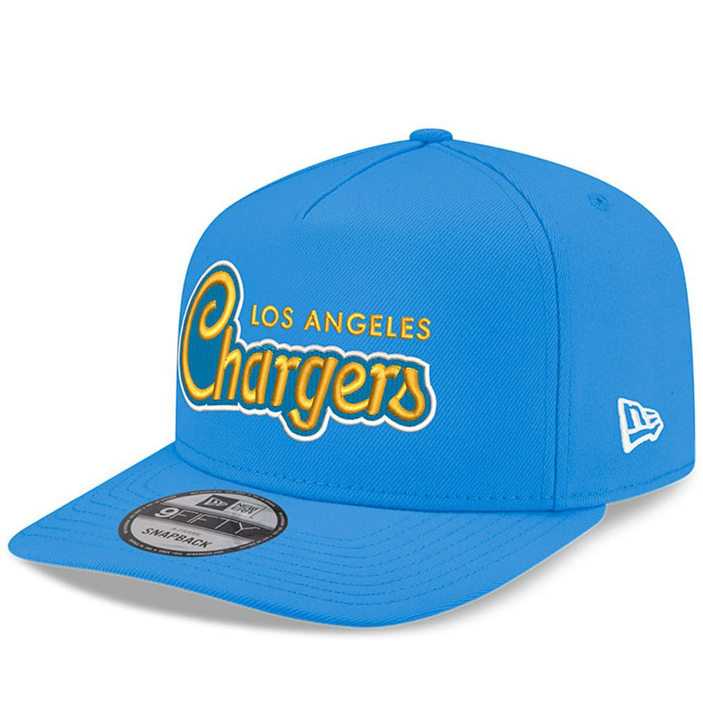 Los Angeles Chargers New Era Charger Power A-Frame 9FIFTY Snapback Hat - Powder Blue Hats