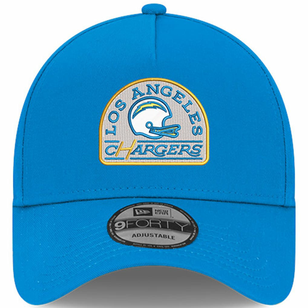Los Angeles Chargers New Era Charger Power A-Frame 9FORTY Trucker Adjustable Hat - Powder Blue Hats