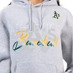 Athletics G-III 4Her by Carl Banks Women's Shadow Logo Graphic Pullover Hoodie - Heather Gray Hoodies
