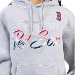 Boston Red Sox G-III 4Her by Carl Banks Women's Shadow Logo Graphic Pullover Hoodie - Heather Gray Hoodies