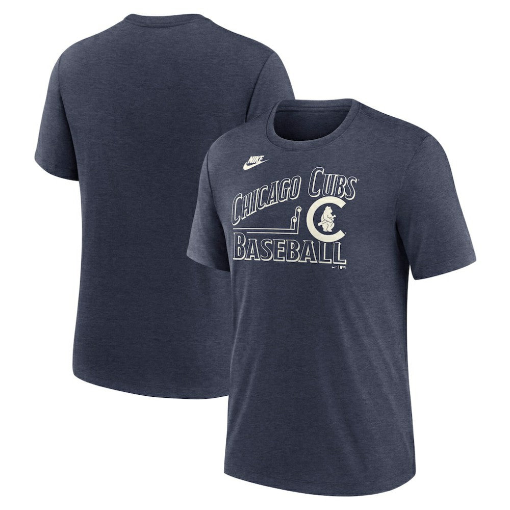 Chicago Cubs Nike Local Hometown Tri-Blend T-Shirt - Heather Navy T-shirts