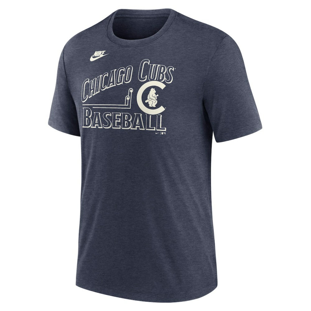 Chicago Cubs Nike Local Hometown Tri-Blend T-Shirt - Heather Navy T-shirts