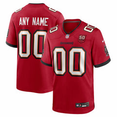 Tampa Bay Buccaneers 50th Season Custom Game Jersey - Red Jerseys