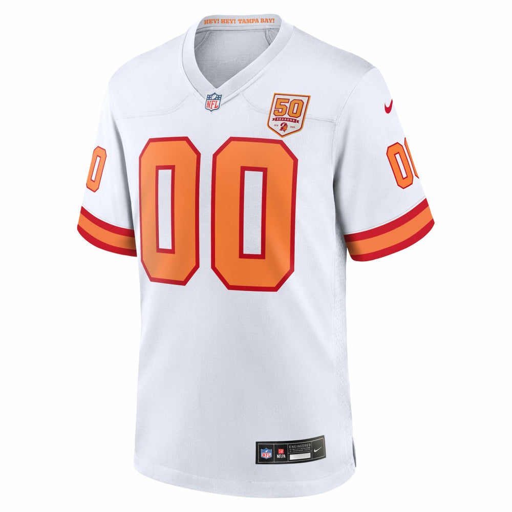 76 Tampa Bay Buccaneers 50th Season Custom Game Jersey - White Jerseys