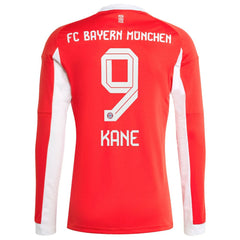 Harry Kane Bayern Munich 2025/26 Home Replica Long Sleeve Jersey Red - Adidas cheap