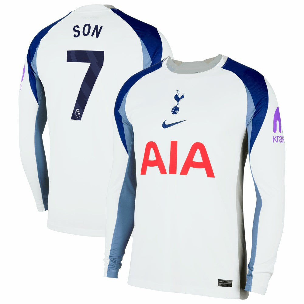 Son Heung-Min Tottenham Hotspur 2025/26 Home Replica Long Sleeve Jersey White - Nike for sale