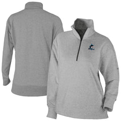 Miami Marlins Columbia Women's Birchwood Hills Quarter-Zip Pullover - Gray Pullover