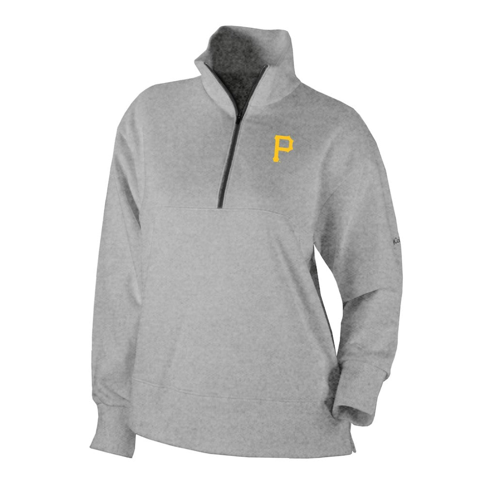 Pittsburgh Pirates Columbia Women's Birchwood Hills Quarter-Zip Pullover - Gray Pullover