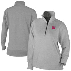 Washington Nationals Columbia Women's Birchwood Hills Quarter-Zip Pullover - Gray Pullover